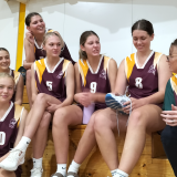 Steph Cooke and the Narrandera High School basketball team