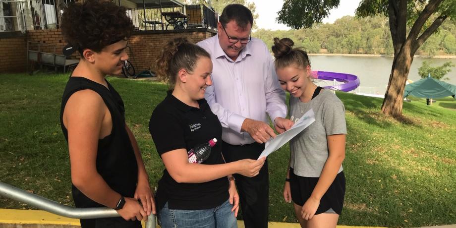 Youth Councillors at Lake Talbot Water Park