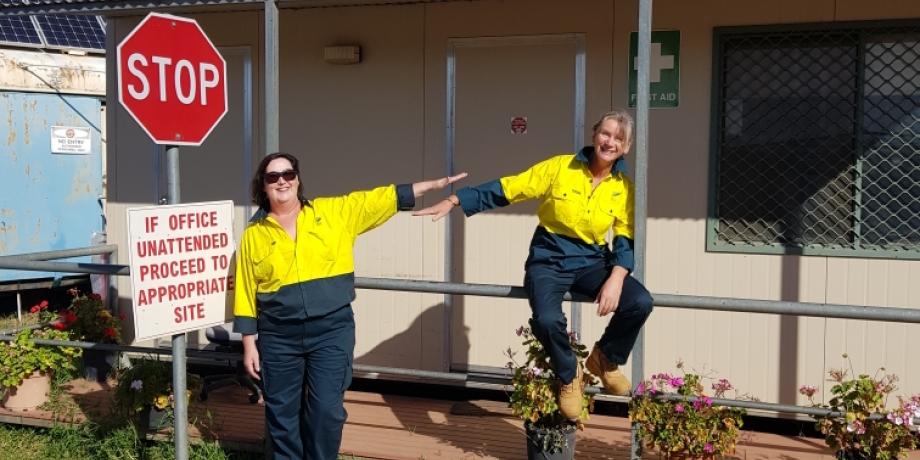 Visitor Centre employees assisting at the Waste Depot