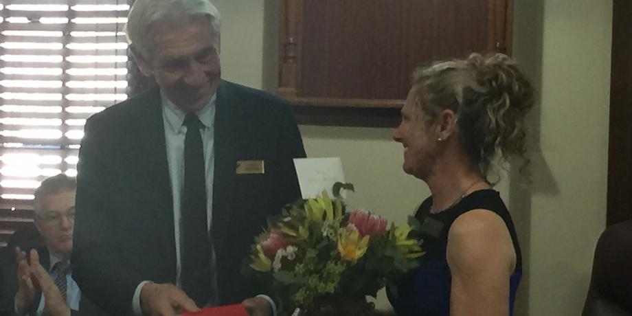 Cr Galvin farewell by Mayor Kschenka
