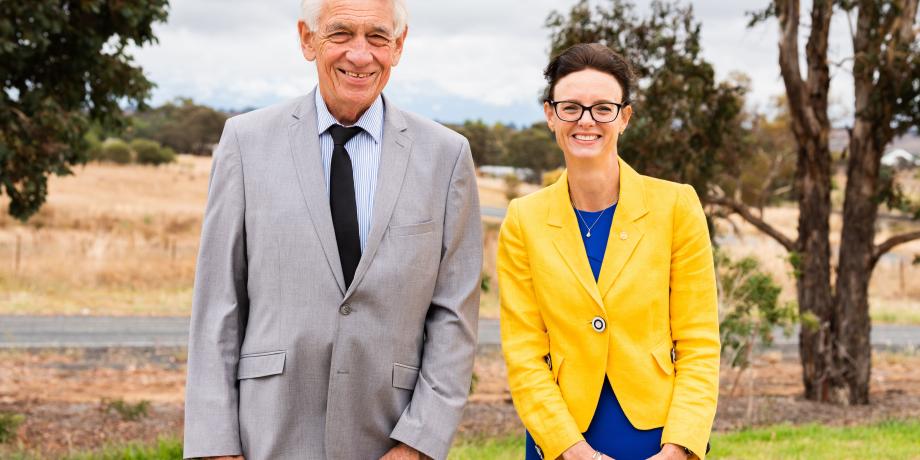 Steph Cooke MP with Narrandera Shire Council Mayor Cr Neville Kschenka