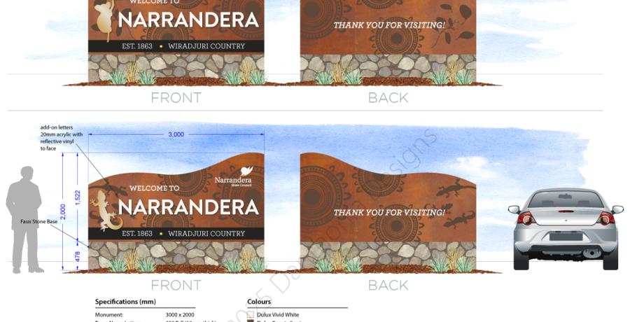 Town and Village Entry Signs Design Concept