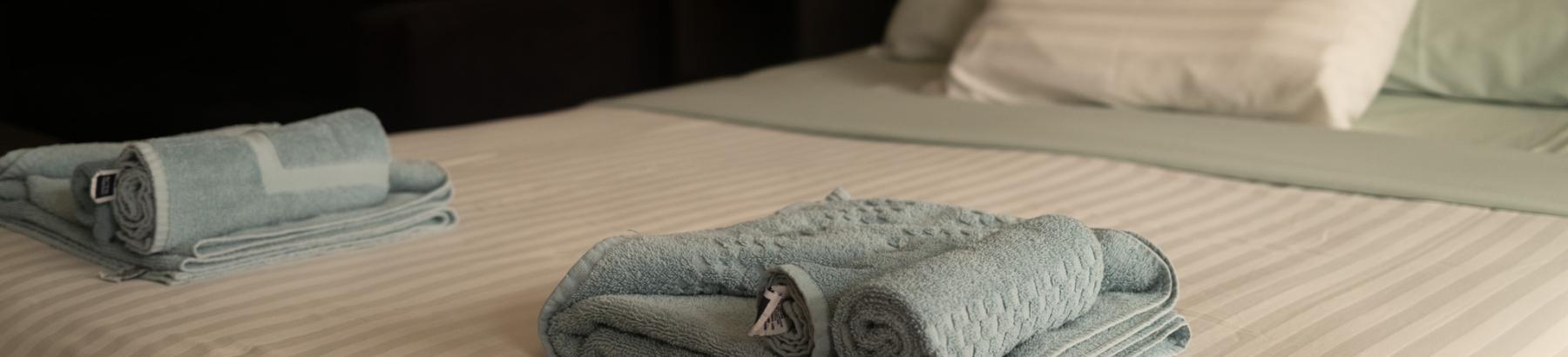Bed at the Camellia Motel