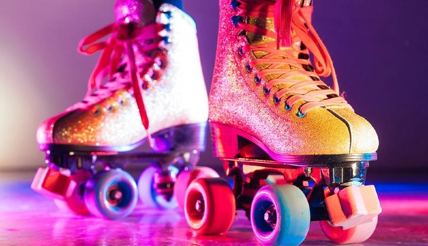 Glow roller skating disco