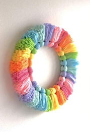 tassle rainbow wall art