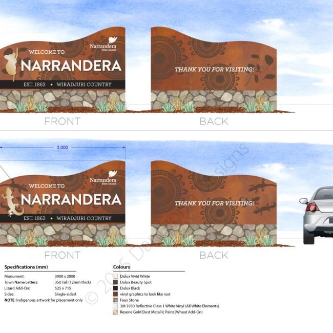 Narrandera Town and Village Entry Signs Design Suite