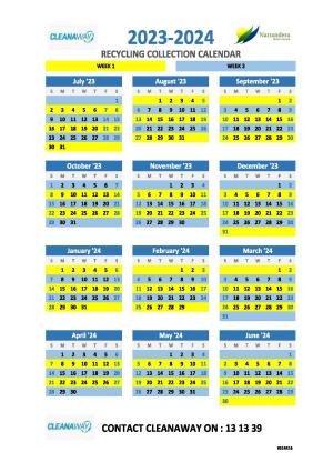 2023-24 Recycling Calendar